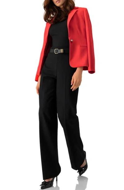 Ivonne Single-button Blazer In Red