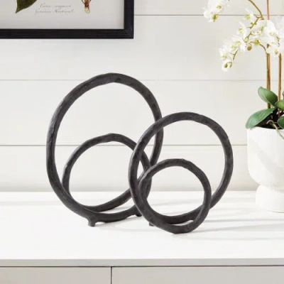 Napa Home & Garden Eldon Sculptures Decorative Objects Set Of 2 In Black