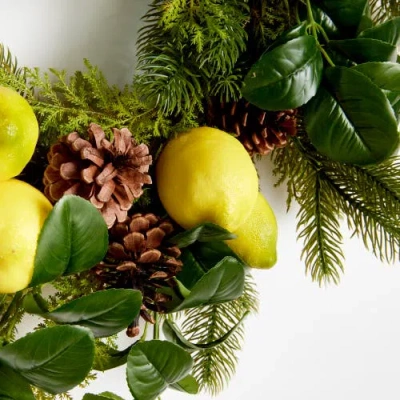 Napa Home & Garden Lemon & Mixed Botanicals Wreath In Multi