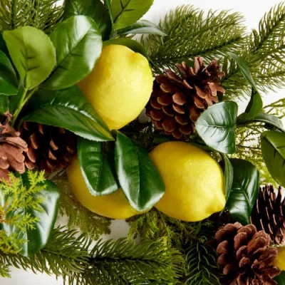 Napa Home & Garden Lemon & Mixed Botanicals Wreath In Multi