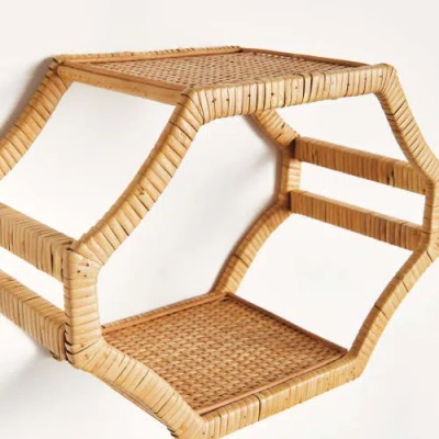 Napa Home & Garden Bedford Woven Single Tier Decorative Wall Shelves, Set Of 3 In Brown