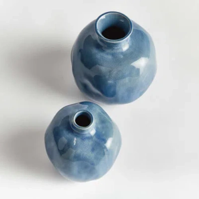 Napa Home & Garden Narine Bud Vases, Set Of 2 In Blue