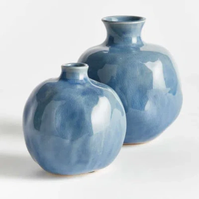 Napa Home & Garden Narine Bud Vases, Set Of 2 In Blue