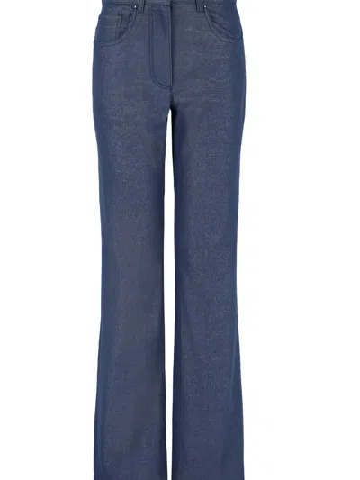 Giorgio Armani Five-pocket Lurex Jeans In Blue