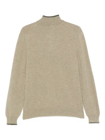 Fedeli Half-zip Sweatshirt In Green