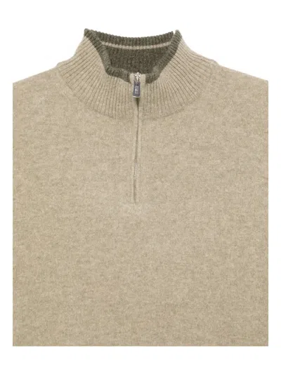 Fedeli Half-zip Sweatshirt In Green