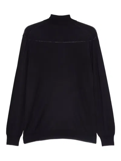 Fedeli Half-zip Top In Blue