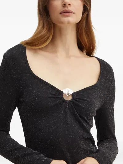 Karl Lagerfeld Ring-detail Top In Multi