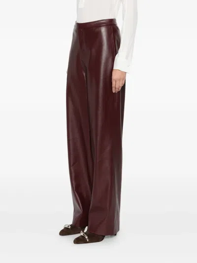 Isabelle Blanche High-waisted Trousers In Brown