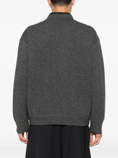 Studio Nicholson Crew-neck Sweatshirt In Gray