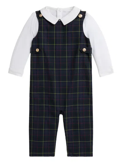Polo Ralph Lauren Plaid Poplin Jumpsuit Set In Black