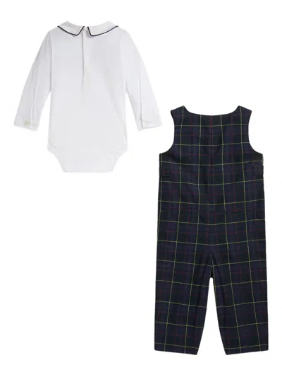Polo Ralph Lauren Plaid Poplin Jumpsuit Set In Black