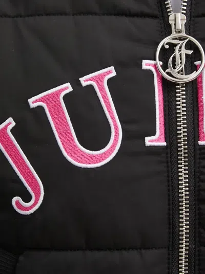 Juicy Couture Embroidered Quilted Jacket In Black