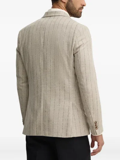 Karl Lagerfeld Pinstripe Pocket Blazer In Neutral