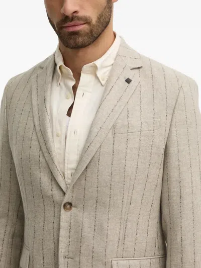 Karl Lagerfeld Pinstripe Pocket Blazer In Neutral