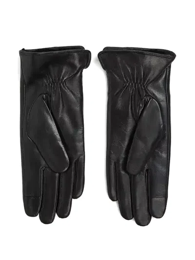 Karl Lagerfeld Logo-detail Gloves In Black