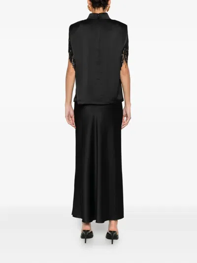 Jucca Fringed Dress In Black