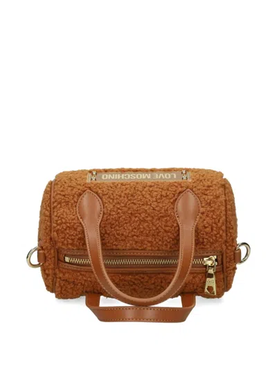 Love Moschino Top-handle Logo Tote Bag In Brown