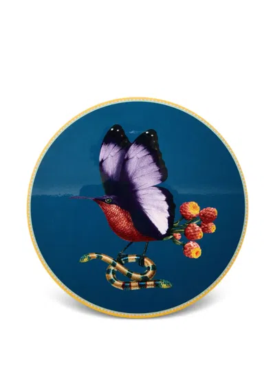 La Doublej Disk Placemat In Blue