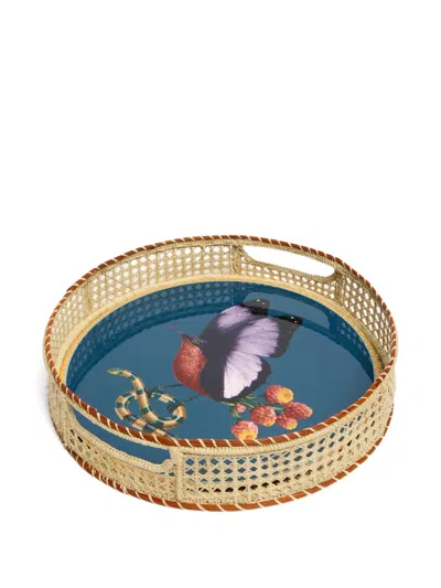 La Doublej Disk Placemat In Blue