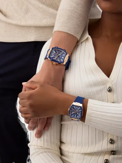 Guess Usa Chronograph Quartz 38mm In Blue