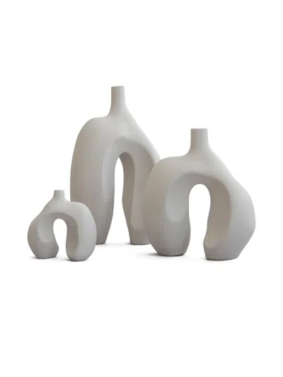 101 Copenhagen Small Ni Abstract-shape Vase (30cm X 22cm) In White