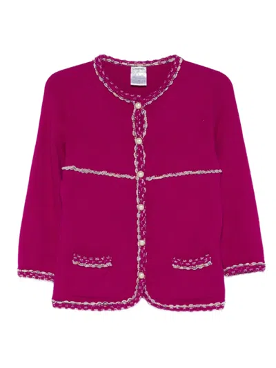 Pre-owned Chanel 2006 Pearl-embellished Jacket In Pink