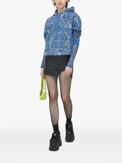 Hugo Boss Paisley Long-sleeved Top In Blue