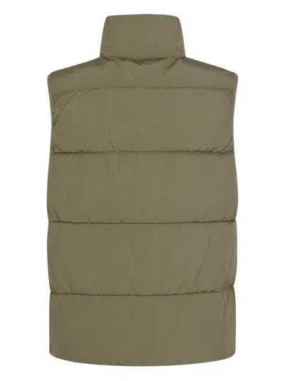 C.p. Company Funnel-neck Padded Gilet In Green