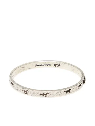 Twojeys Horse Print Sequence Bracelet In Metallic