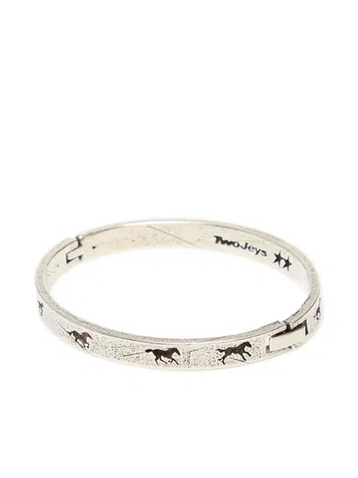 Twojeys Horse Print Sequence Bracelet In Metallic