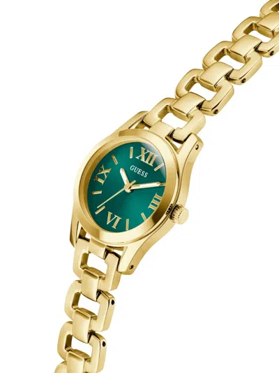 Guess Usa Recycled Steel Quartz 38mm In Gold