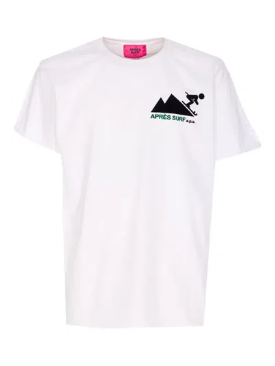 Après Surf Trafoi Printed Crewneck T-shirt In White