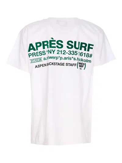 Après Surf Trafoi Printed Crewneck T-shirt In White