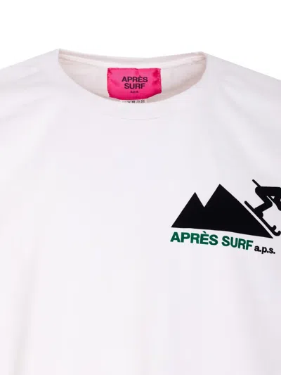 Après Surf Trafoi Printed Crewneck T-shirt In White