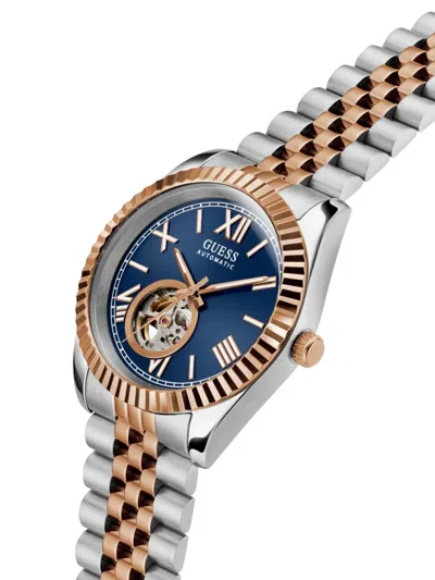 Guess Usa Skeleton Sub-dial 44mm In Gold