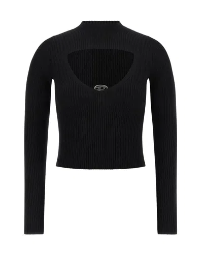 Diesel M-olina Black Jersey In Black