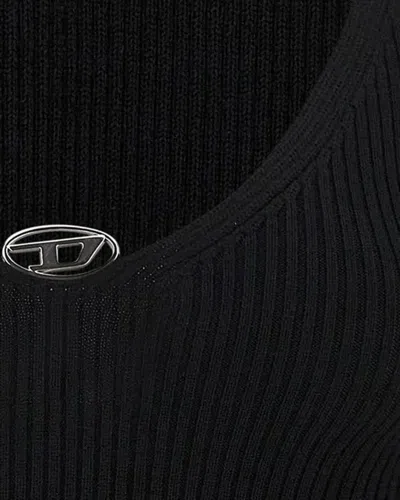 Diesel M-olina Black Jersey In Black