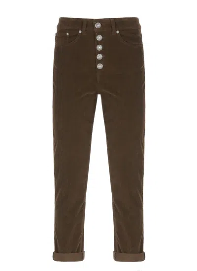 Dondup Corduroy Button-fly Jeans In Multi