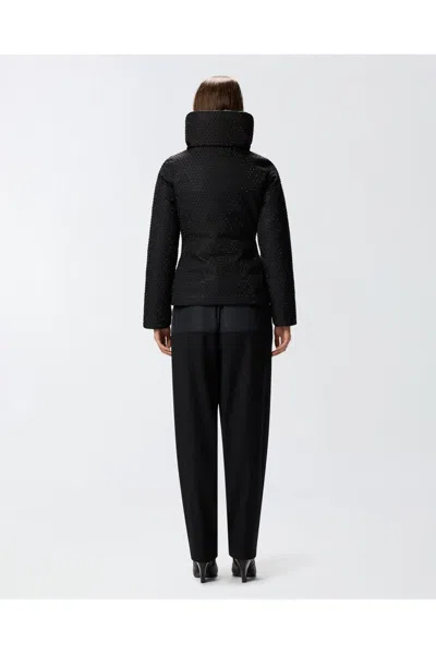 Pinko Down Jacket With High Collar In Black