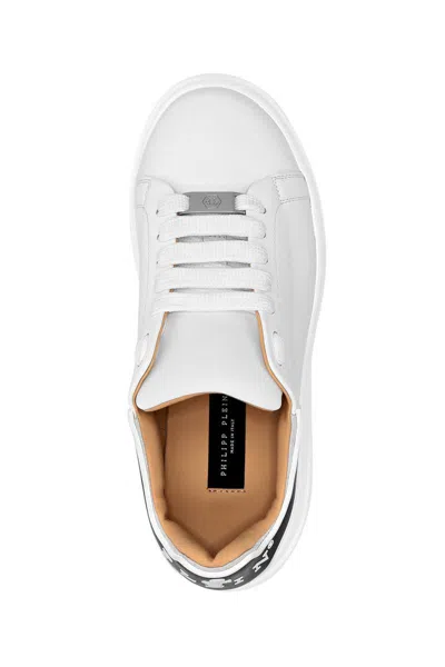 Philipp Plein Low-top Sneakers With Calf Leather Upper In White