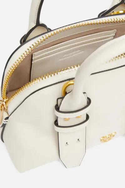 Pinko Leather Mini Escape Bag Bowling Bag In White