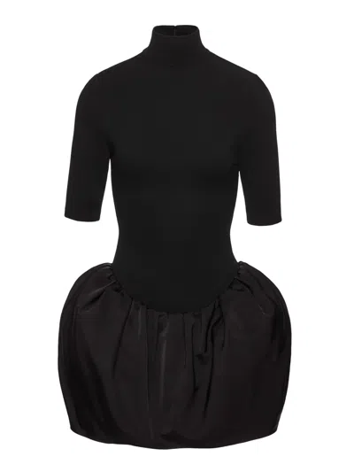 Magda Butrym Mini Dress With Balloon Skirt In Black