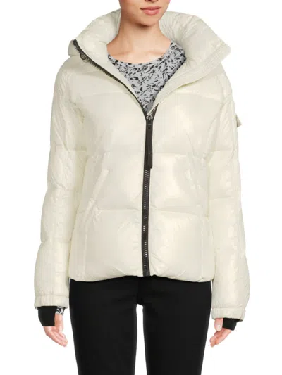 S13 Women's Kylie Glossy Puffer Jacket In White