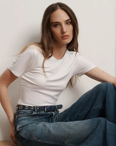 Veronica Beard Benedict Crewneck T-shirt In White