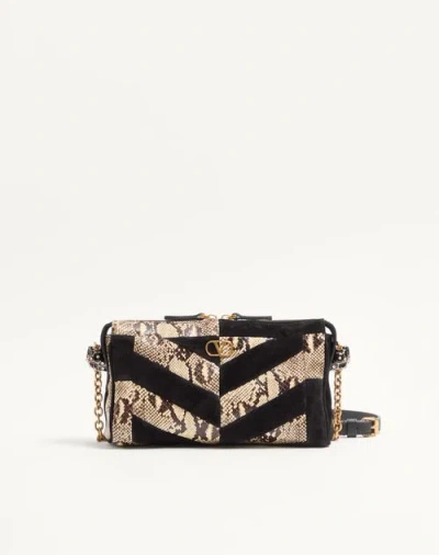 Valentino Small Panthea Chevron-pattern Crossbody Bag In Multi