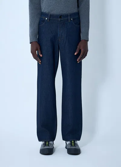 Stone Island Compass Patch Jeans In Blue