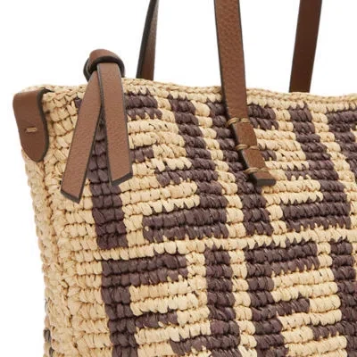 Fendi Mini Roll Ff Crochet Tote Bag In Multi