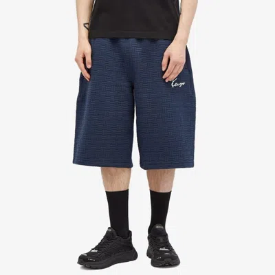 Kenzo Logo Embroidered Oversized Shorts In Multi