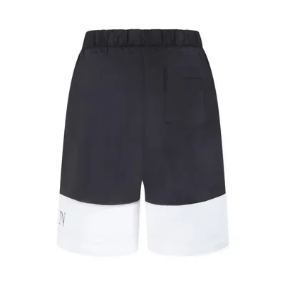 Balmain Black Swim Shorts For Boy With Logo In Multi